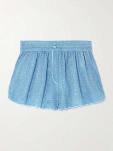 Металлические эластичные трикотажные шорты Lumière Oséree, голубой