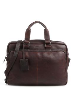 Антикварный портфель Avery 15 дюймов из зерненой кожи Burkely, красный