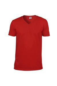 Футболка Soft Style с V-образным вырезом и короткими рукавами Gildan, красный