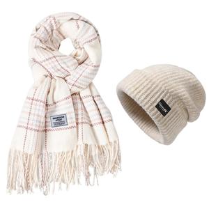Вязаный шарф из полиэстера для женщин Warrior, scarf+hat set