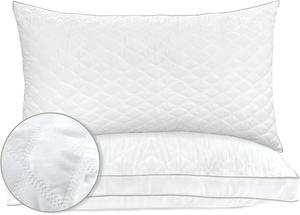 Elegant Comfort Подушка с алмазной стежкой премиум-класса с альтернативным гусиным пухом White