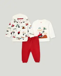 Комплект из 3 предметов длинный с фантазийным принтом для мальчика Baby El Corte Inglés, песочный