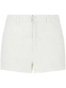 Твидовые шорты с пайетками GCDS, белый