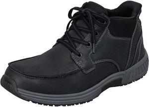 Мужские ортопедические кожаные ботинки Orthofeet Verno без шнурков, черный