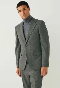 Пиджак стандартного кроя с зубчатым рисунком Next, Charcoal Grey