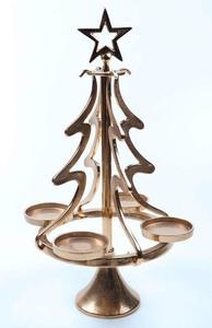 Подсвечник X-Mas, 33,5x55x33,5 см, золотой