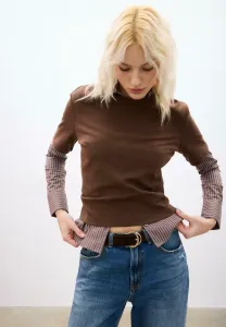 Ремень с двойной пряжкой Stradivarius, Mottled Brown