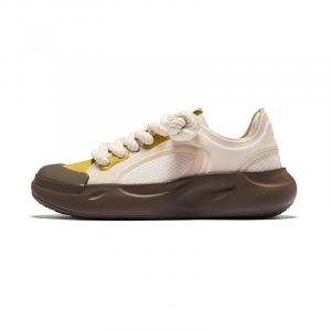 Erke Нескользящие легкие низкие кроссовки для скейтбординга, увеличивающие рост, женские, бежево-коричневые