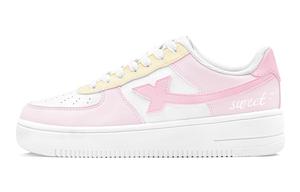 XTEP Кроссовки Air Force One с низким верхом, противоскользящие и износостойкие, женские, желто-розовые