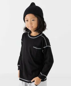 Футболка с длинными рукавами, подобранная по цвету к принту Chil2, цвет Black