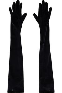 Вельветовые перчатки Mugler, черный