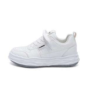 HUANQIU Износостойкие дышащие низкие кроссовки для скейтбординга, увеличивающие рост, мужские, белые