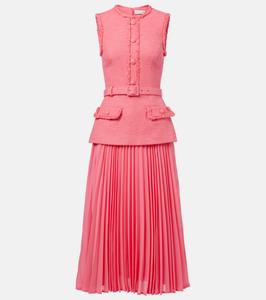Платье миди из крепа и жоржета Montana Rebecca Vallance, Rose