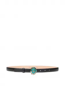 Ремень с зебровым принтом Roberto Cavalli, черный