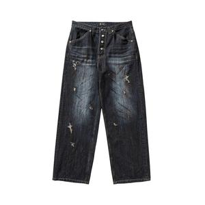 Брюки Thug Club Burn Down Denim Pants 'Blue', синий