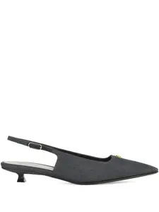 Туфли-лодочки с логотипной табличкой, каблук 25 мм Sergio Rossi, синий