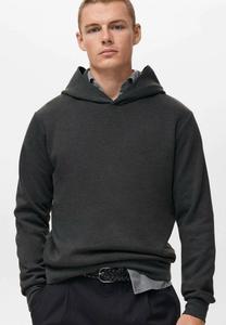 Худи Mango Hoodie, Mottled Dark Grey
