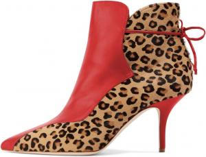 Женские ботильоны FSJ с леопардовым принтом, сексуальные, на шпильке средней высоты, с острым носком и шнуровкой, для вечеринок, размеры 4-15 US