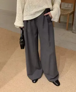 Широкие брюки aimoha -select-/Tuck design Aimoha - Select -, цвет Gray