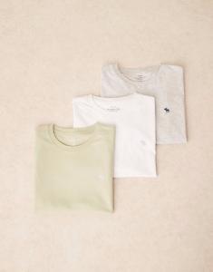 Abercrombie & Fitch, 3 футболки с коротким рукавом и логотипом в разноцветном цвете