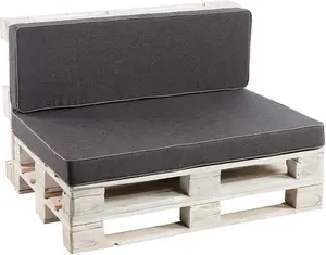 Подушка для поддона, садовая подушка, подушка для сиденья, подушка для спины ПФК (подушка для сиденья 120х60, антрацит) POOM