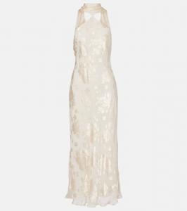 Свадебное платье Hayley с цветочным принтом миди Rixo, Cream