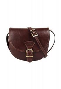 Сумка через плечо, натуральная кожа, производство Италия piké, коричневый