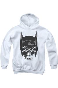 Батмен череп на белом худи для детей Gildan