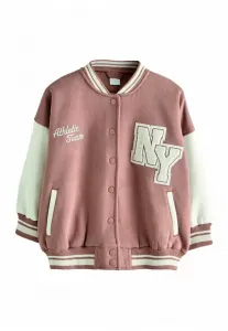 Бомбер стандартного кроя с вышивкой Next, Brown Cream