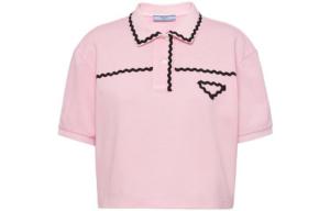 Футболка поло женская розовая PRADA