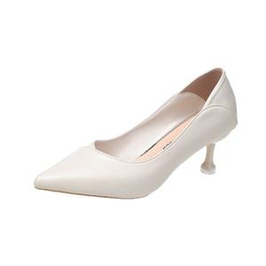 Тонкие туфли на высоком каблуке для женщин Handsome running sheep, Ecru