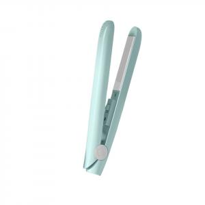 Плойка для завивки и выпрямления волос двойного назначения мини зажим для челки портативная для общежития термостойкая ST-002 CHIGO, зеленый