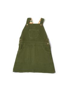 Little Green Radicals Платье-фартук из органического хлопка, двустороннее, зеленое