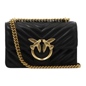 Сумка через плечо из овчины черная PINKO