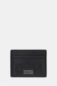 Кожаный футляр для карт BOSTON Guess, черный