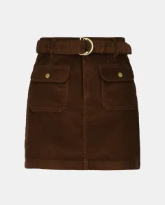 Длинная мини-юбка из вельвета Easy Wear, темно-горчичный