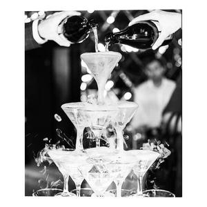 Металлическая картина Any Image Champagne Piramid