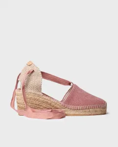 Женские эспадрильи на танкетке из ткани с лентами Toni Pons, розовый