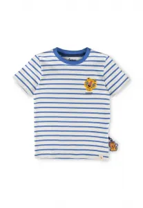 Футболка с принтом tiger & löwe Sigikid, Weiß-Blau Gestreift