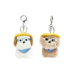 Очаровательные стеклянные щенки плюшевый кулон высота 7см X3COMMUNE, белый