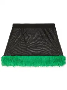 Юбка с искусственным мехом Heron Preston, черный