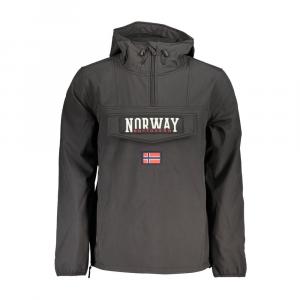 Элегантная куртка Soft Shell с капюшоном для мужчин Geographical Norway, черный