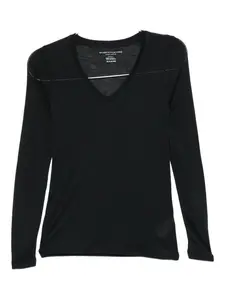 Футболка с V-образным вырезом Majestic Filatures, черный