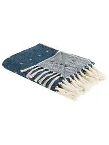 Пуховое одеяло Beliani Kuschel TAARI, цвет blau/beige