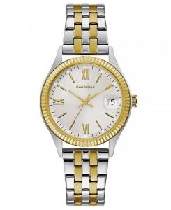 Женские двухцветные часы-браслет из нержавеющей стали, 32 мм Caravelle