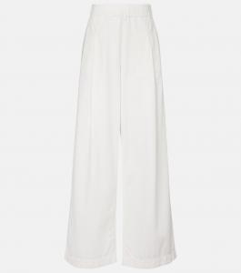 Джинсовые брюки широкого кроя с высокой талией Dries Van Noten, белый