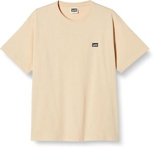 Футболка Lee Comfort с принтом на спине, короткий/короткий, бежевый