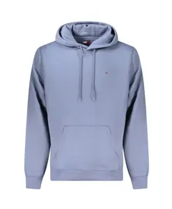 Мужская хлопковая толстовка с капюшоном синего цвета Tommy Hilfiger, синий
