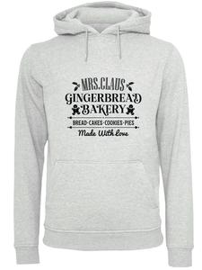 Пуловер F4NT4STIC Hoodie Santas Gingerbread Bakery Retro Christmas, пятнистый серый