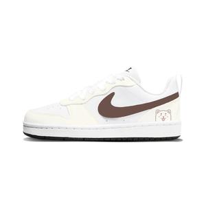 Кроссовки для скейтбординга Court Borough Low Top для подростков Nike, белый коричневый